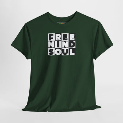 FREE MIND SOUL Unisex Heavy Cotton Tee