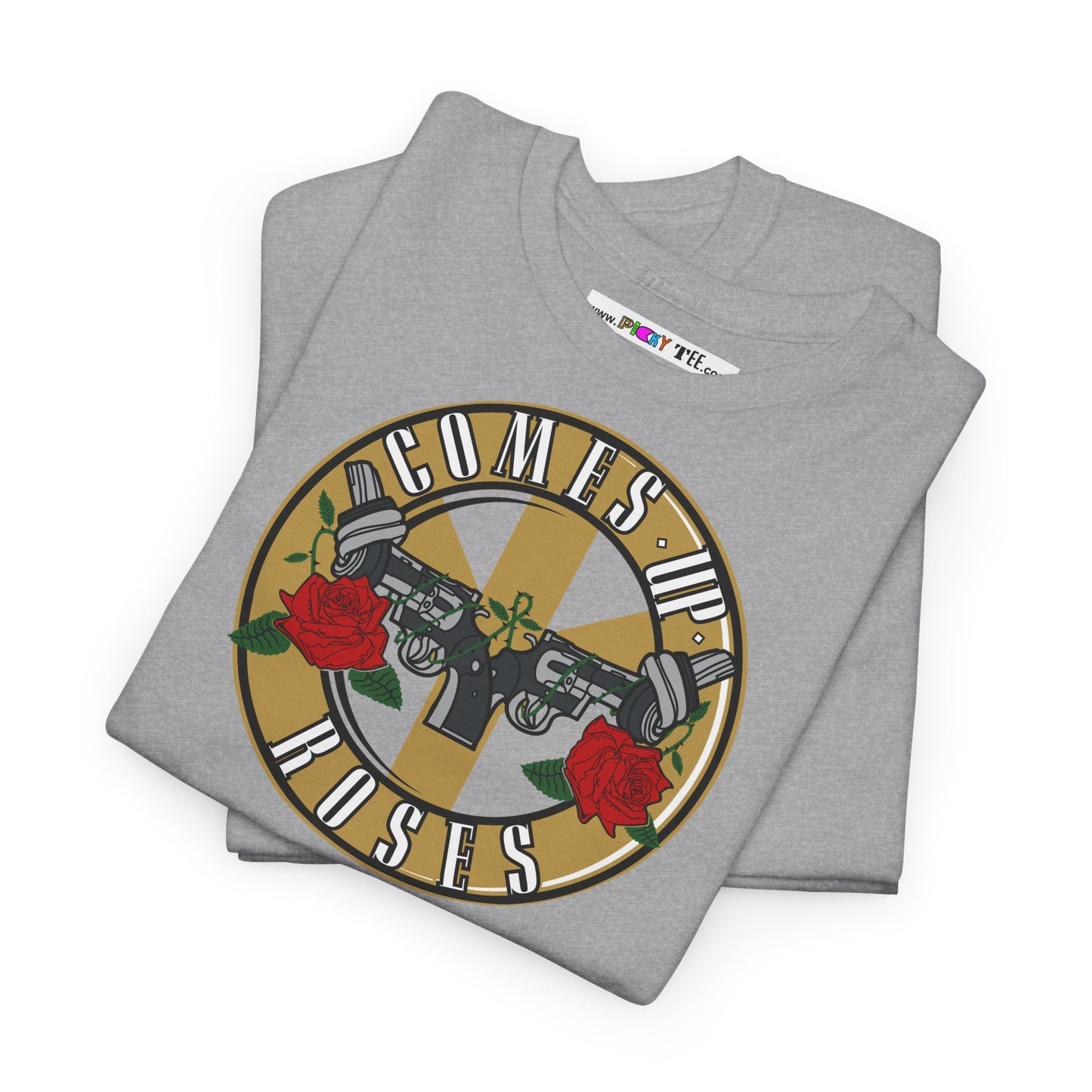 COMES UP ROSES Unisex Heavy Cotton Tee