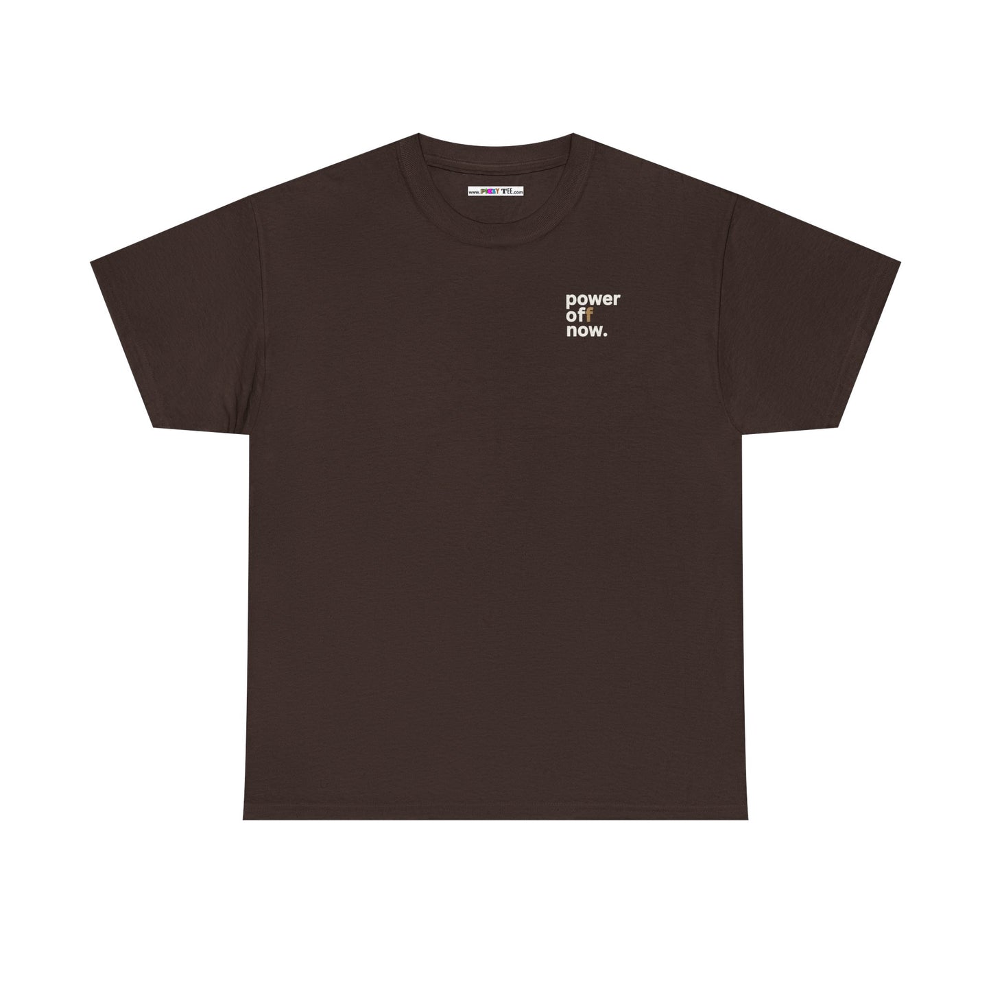 power off now Unisex Heavy Cotton Tee