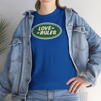 LOVE RULES Unisex Heavy Cotton Tee