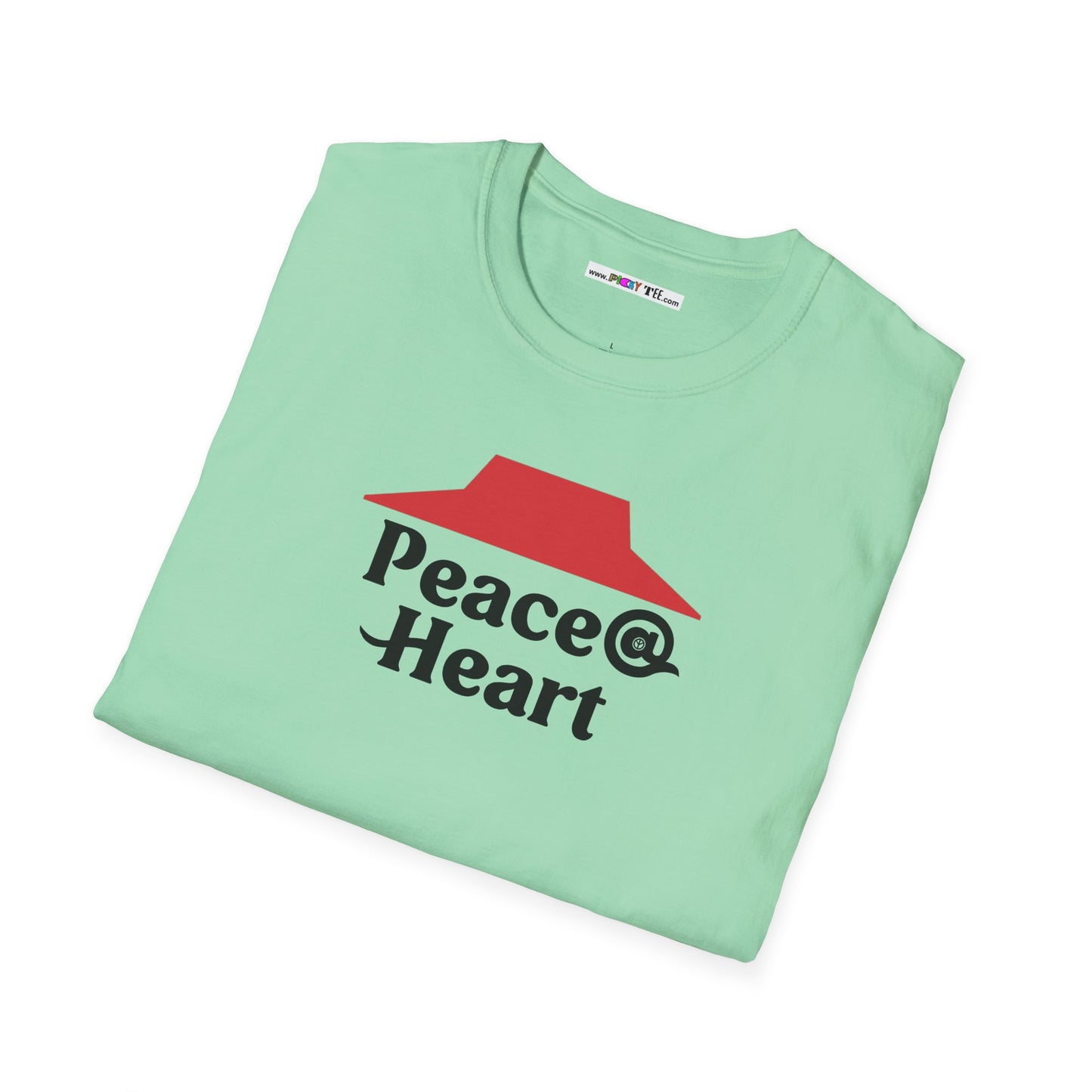 Peace @ Heart Unisex Softstyle 100% Cotton T-Shirt