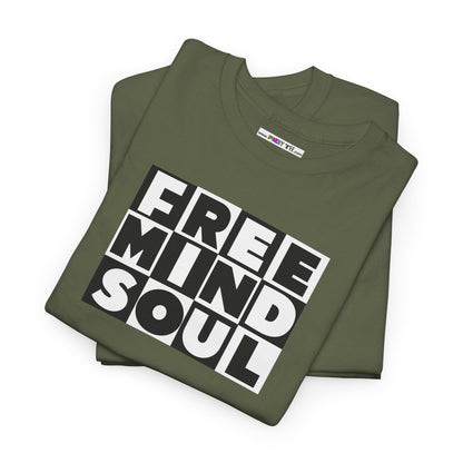FREE MIND SOUL Unisex Heavy Cotton Tee
