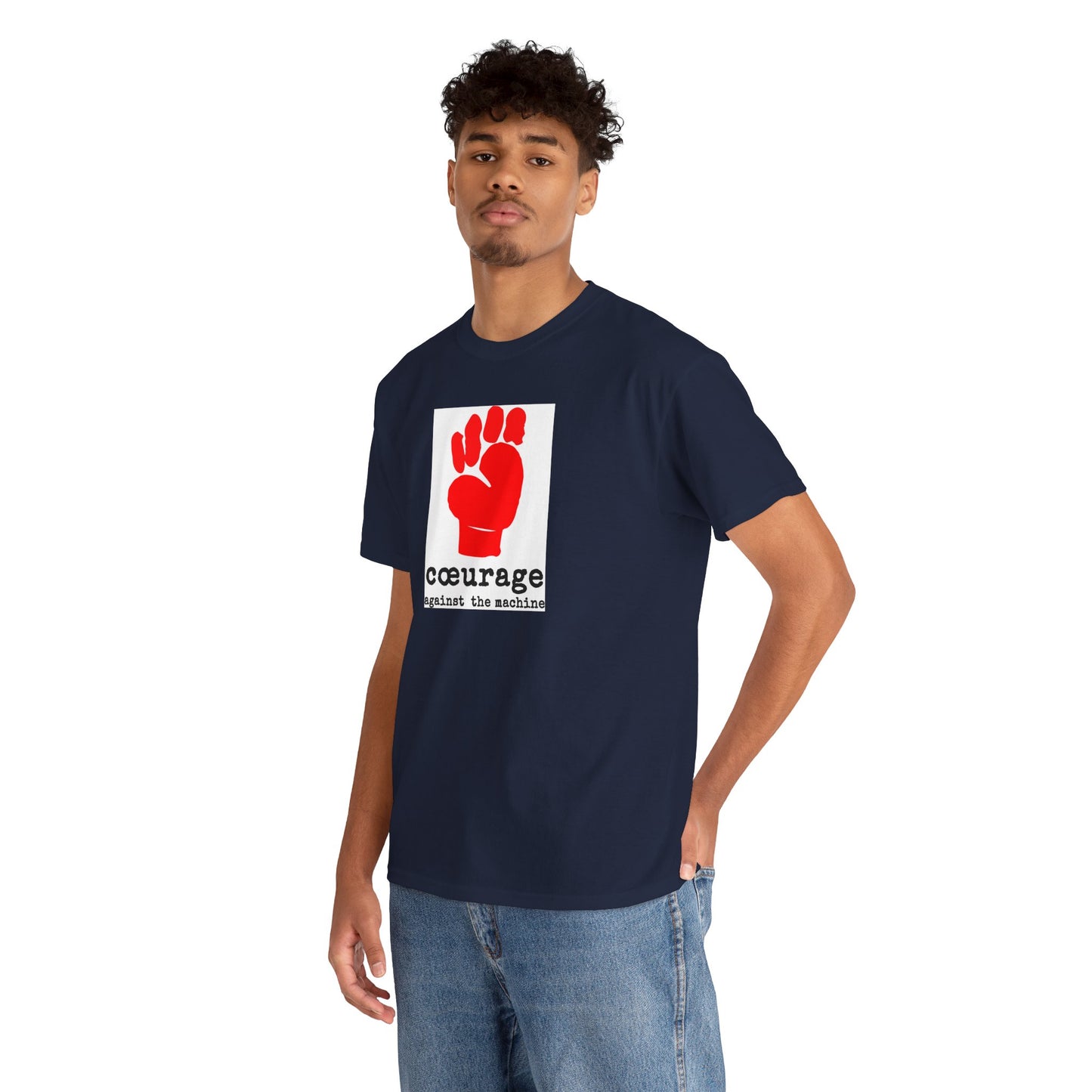 cœurage against the machine Unisex Heavy Cotton Tee