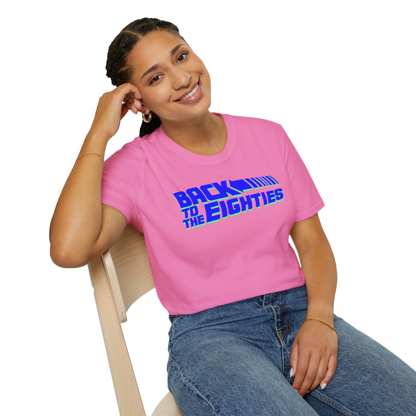 BACK TO THE EIGHTIES Unisex Softstyle 100% Cotton T-Shirt