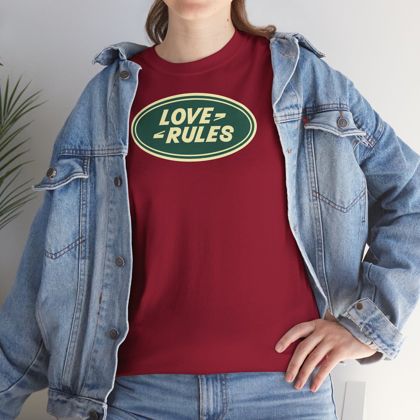 LOVE RULES Unisex Heavy Cotton Tee