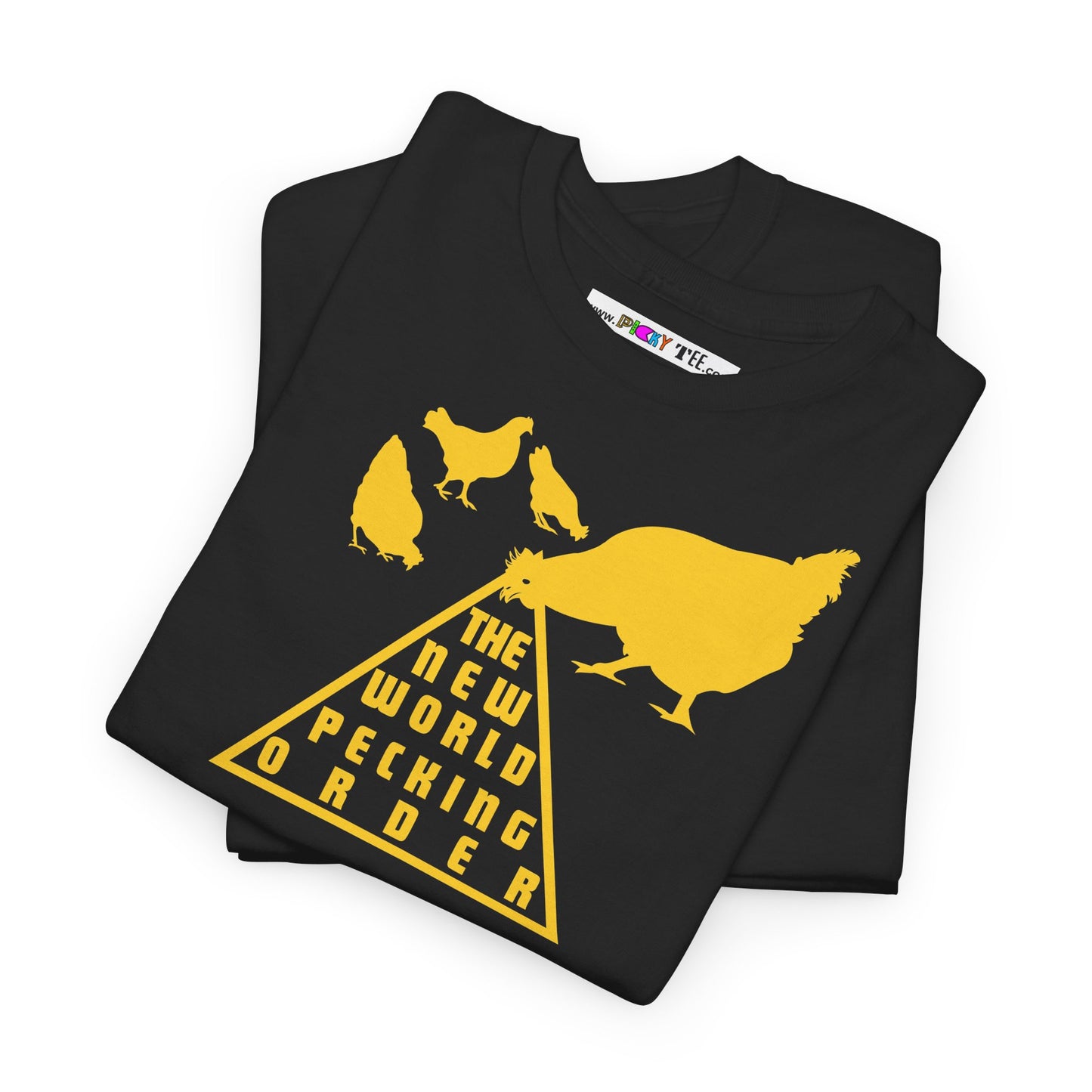 THE NEW WORLD PECKING ORDER Unisex Heavy Cotton Tee