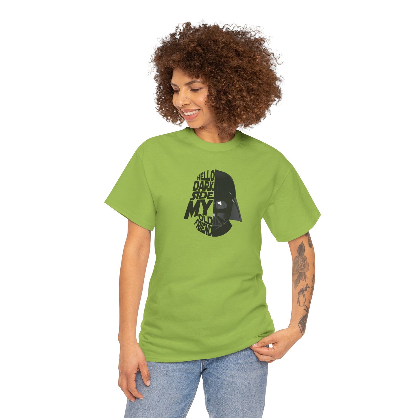 HELLO DARKSIDE MY OLD FRIEND Unisex Heavy Cotton Tee