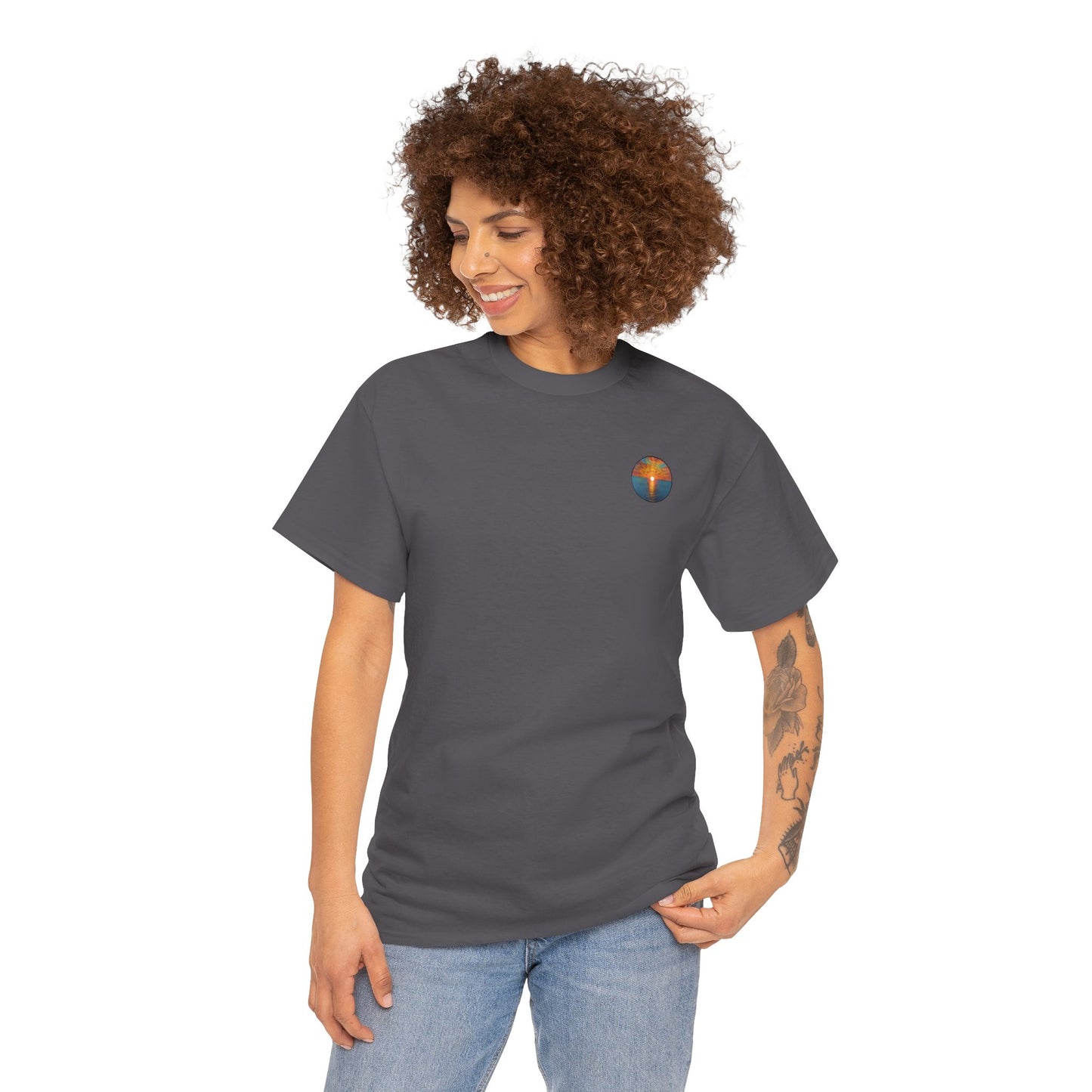 SUN SETS & SEA Unisex Heavy Cotton Tee