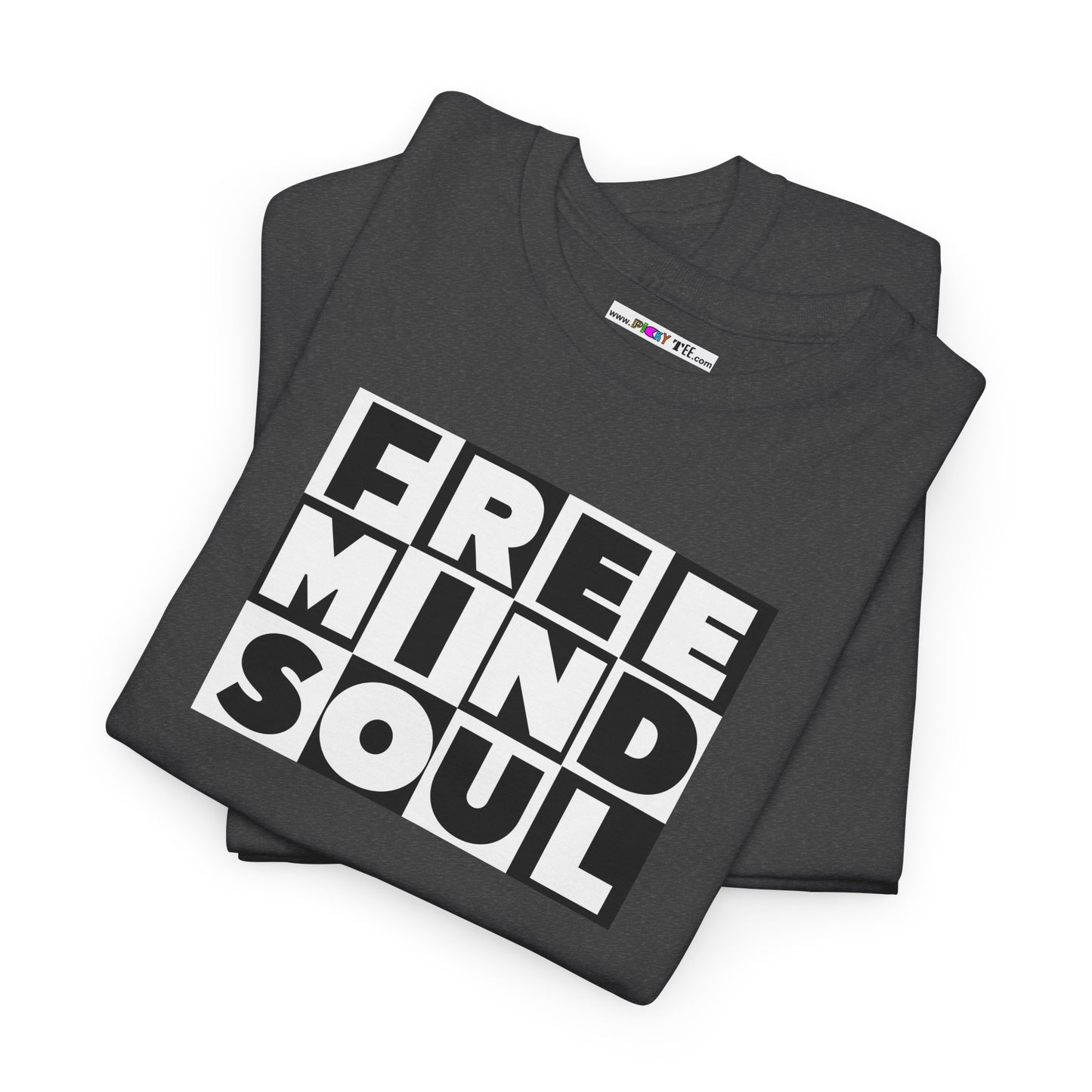 FREE MIND SOUL Unisex Heavy Cotton Tee