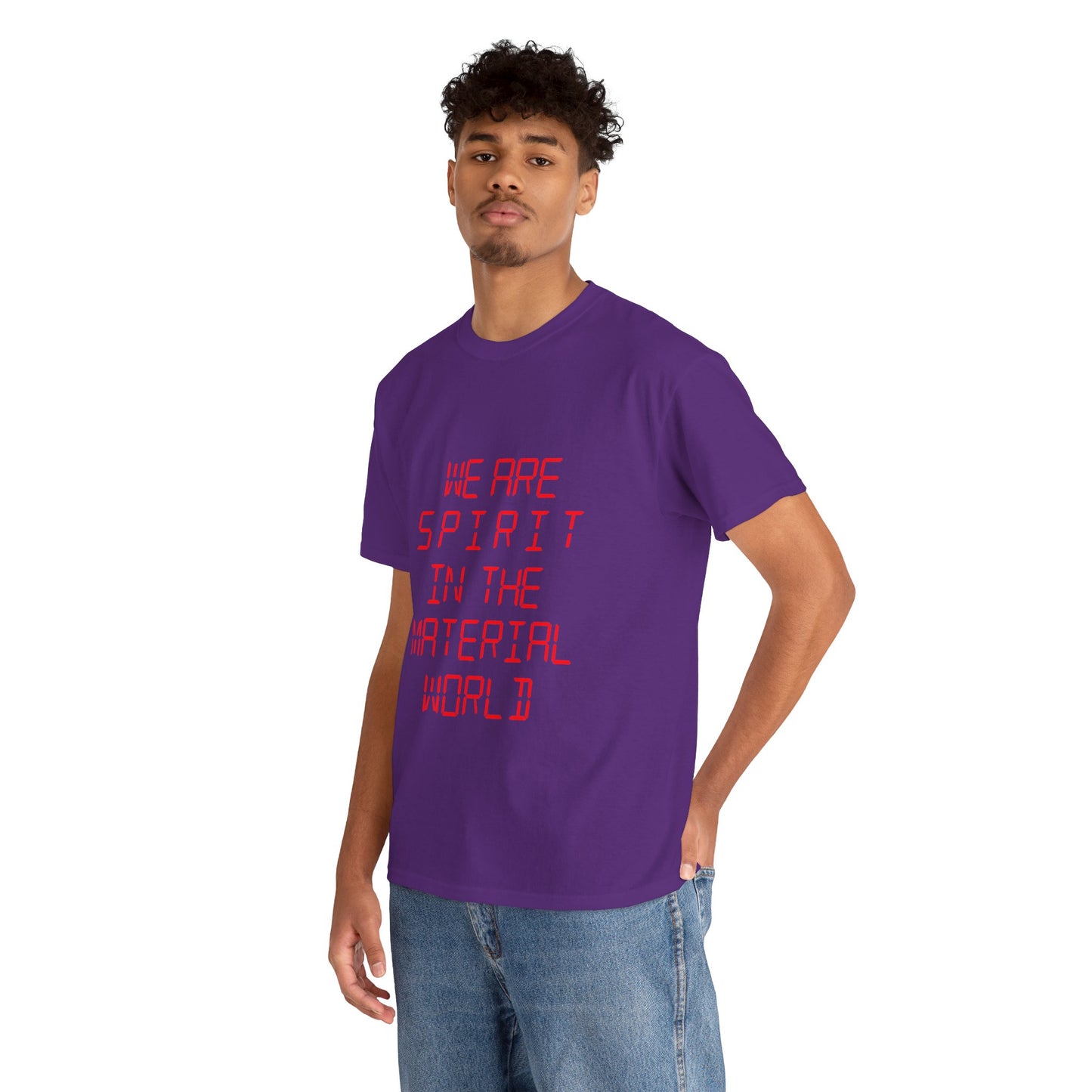 WE ARE SPIRIT IN THE MATERIAL WORLD Unisex Softstyle 100% Cotton T-Shirt