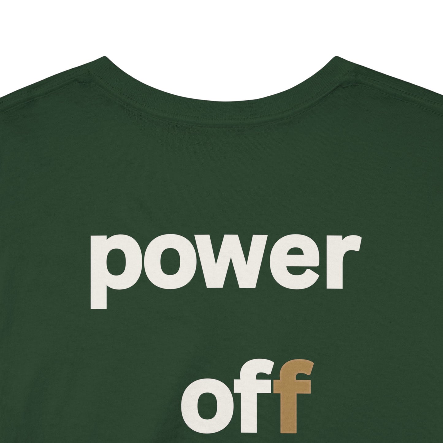 power off now Unisex Heavy Cotton Tee