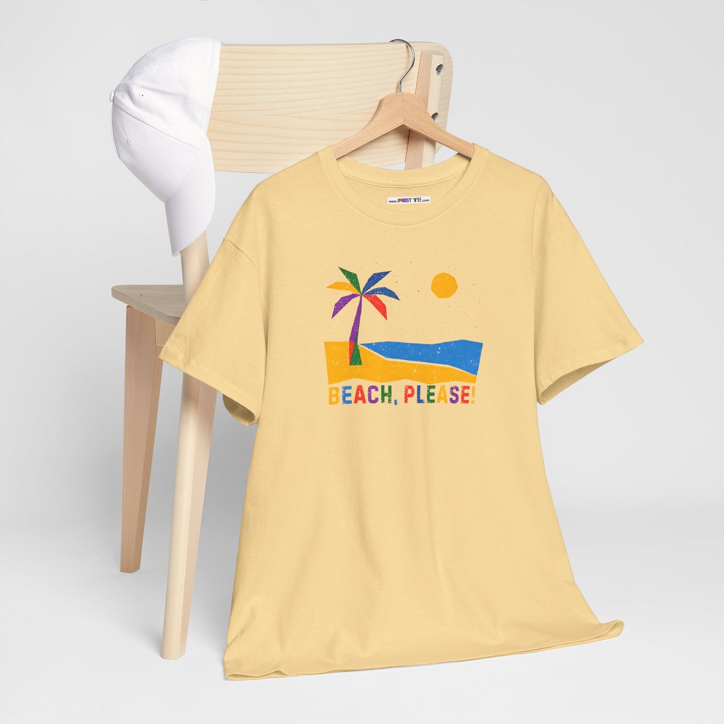 BEACH, PLEASE! Unisex Heavy Cotton Tee