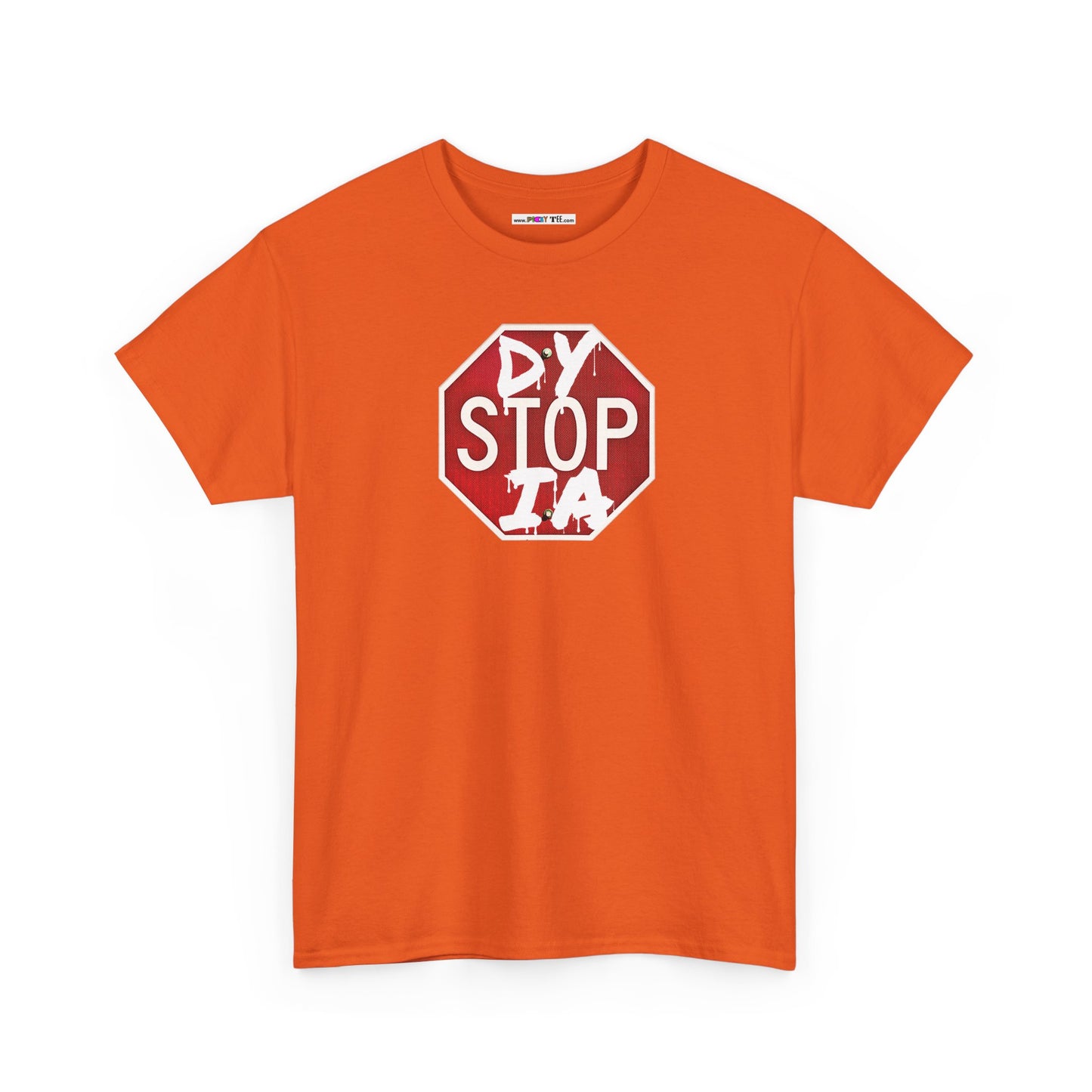 STOP DYSTOPIA Unisex Heavy Cotton Tee