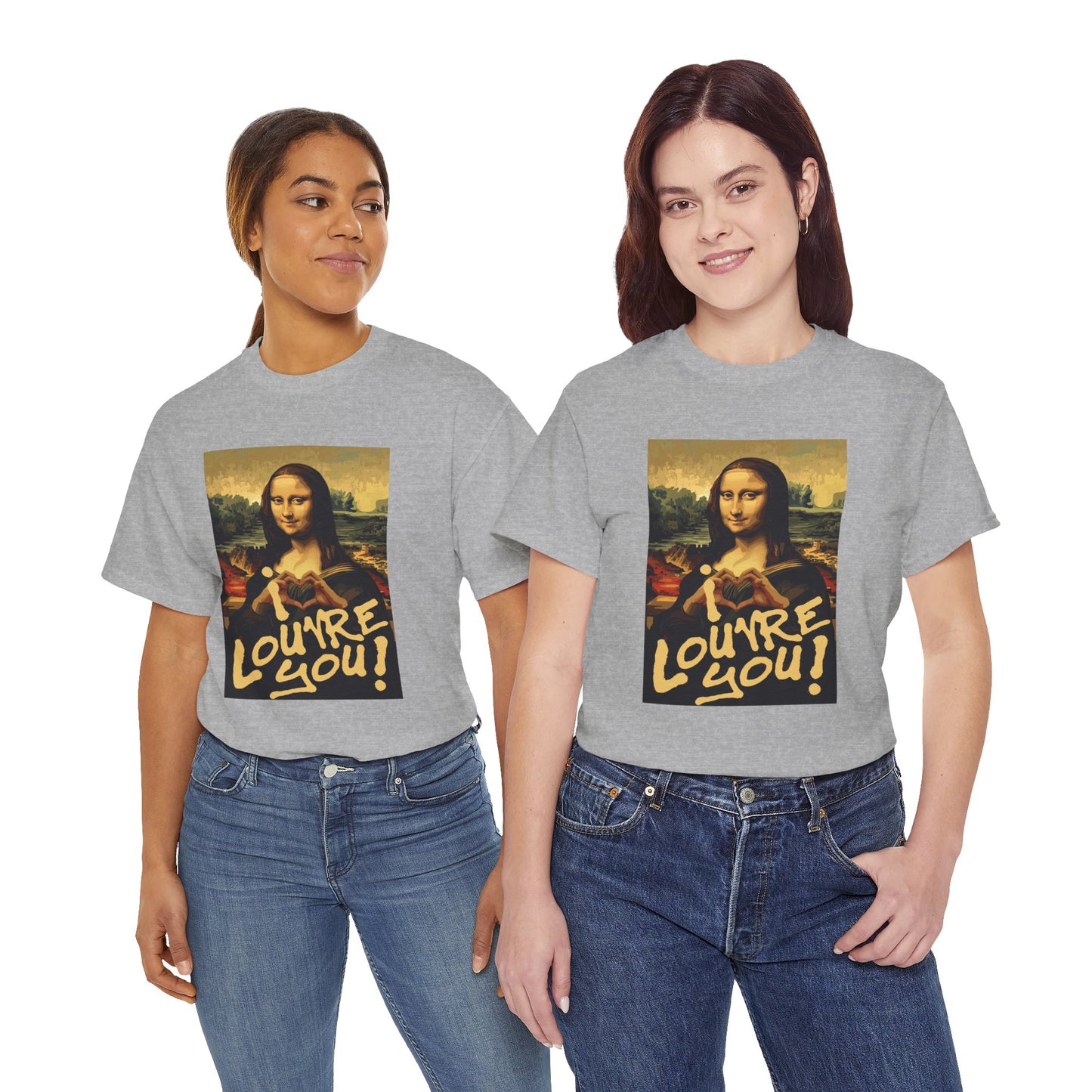 I LOUVRE YOU! Unisex Heavy Cotton Tee