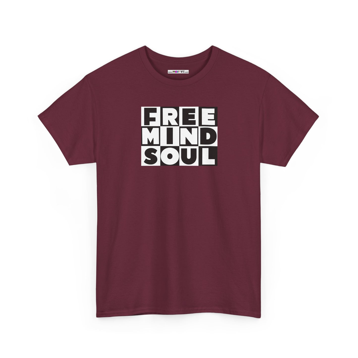 FREE MIND SOUL Unisex Heavy Cotton Tee