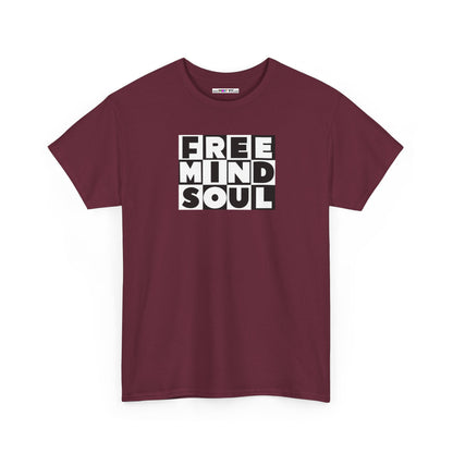 FREE MIND SOUL Unisex Heavy Cotton Tee