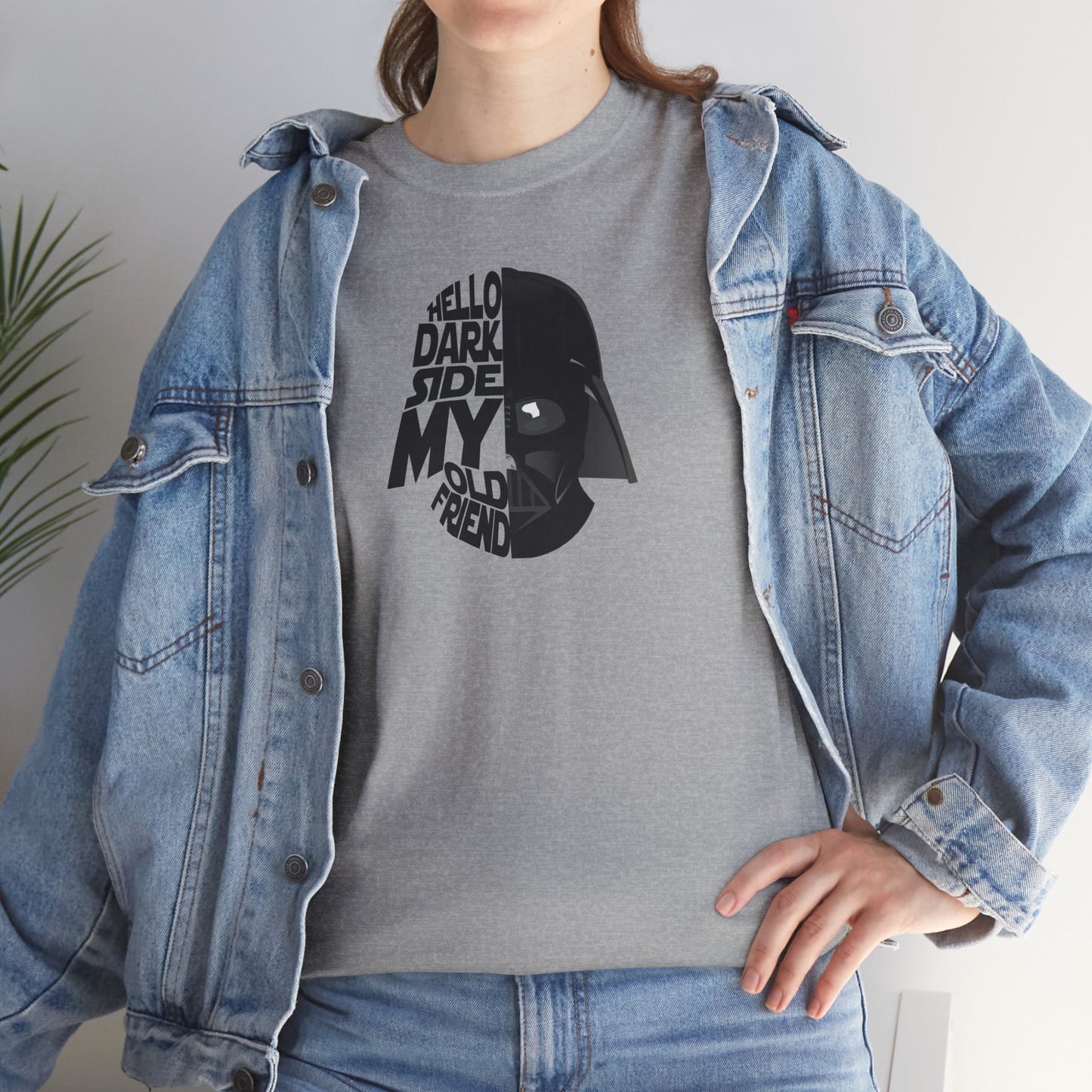 HELLO DARKSIDE MY OLD FRIEND Unisex Heavy Cotton Tee