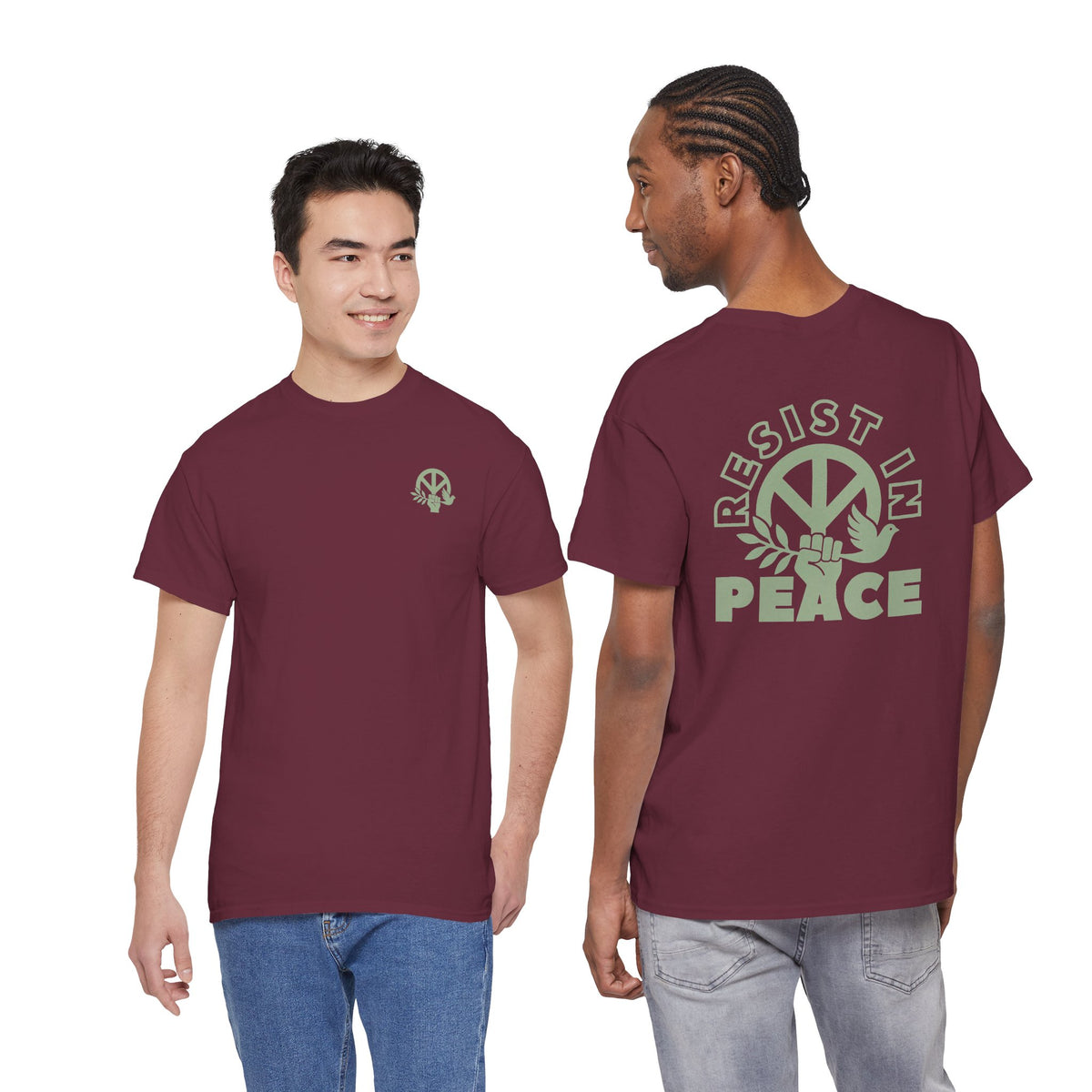 RESIST IN PEACE Unisex Heavy Cotton Tee
