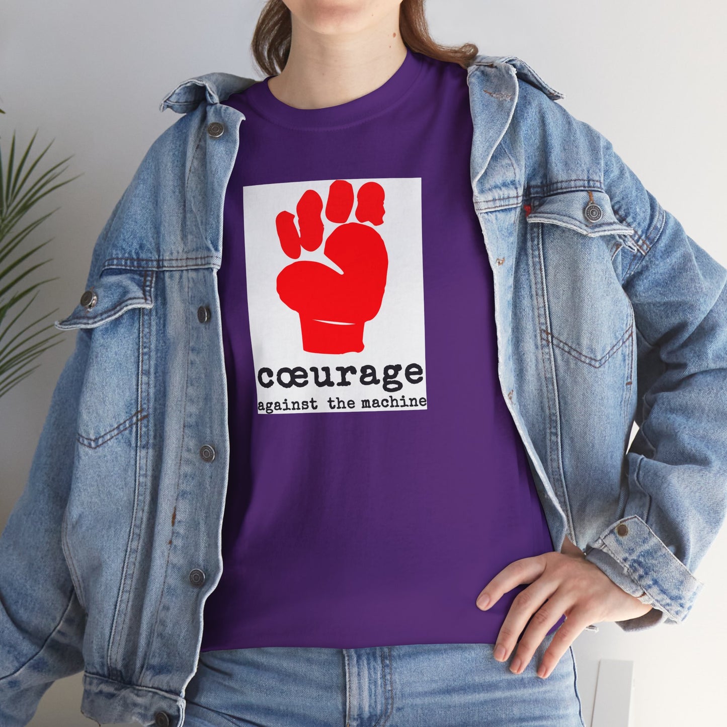 cœurage against the machine Unisex Heavy Cotton Tee