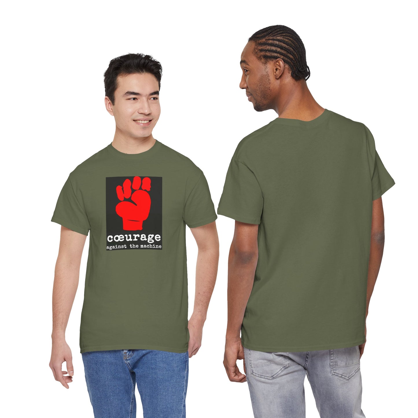 cœurage against the machine Unisex Heavy Cotton Tee