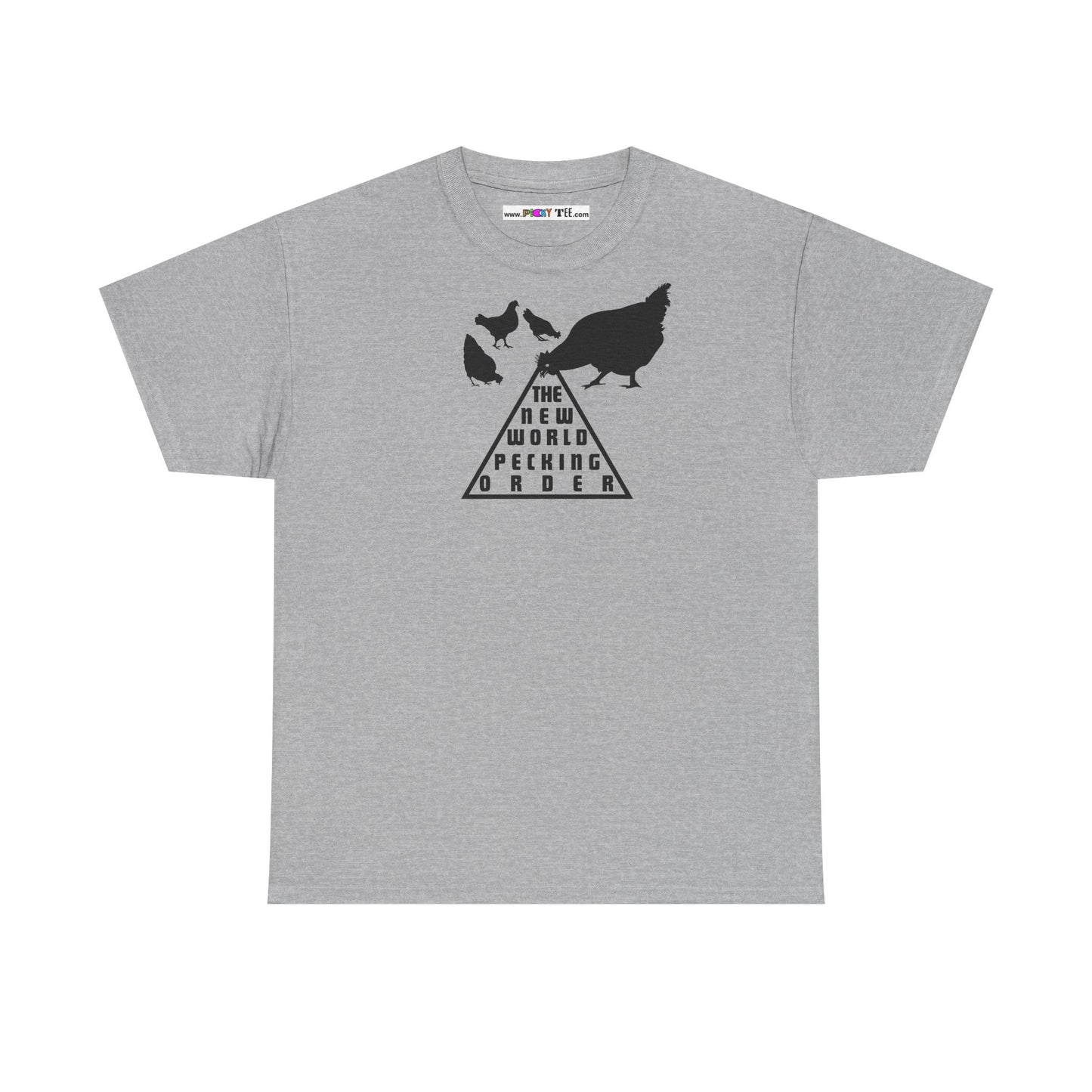 THE NEW WORLD PECKING ORDER Unisex Heavy Cotton Tee