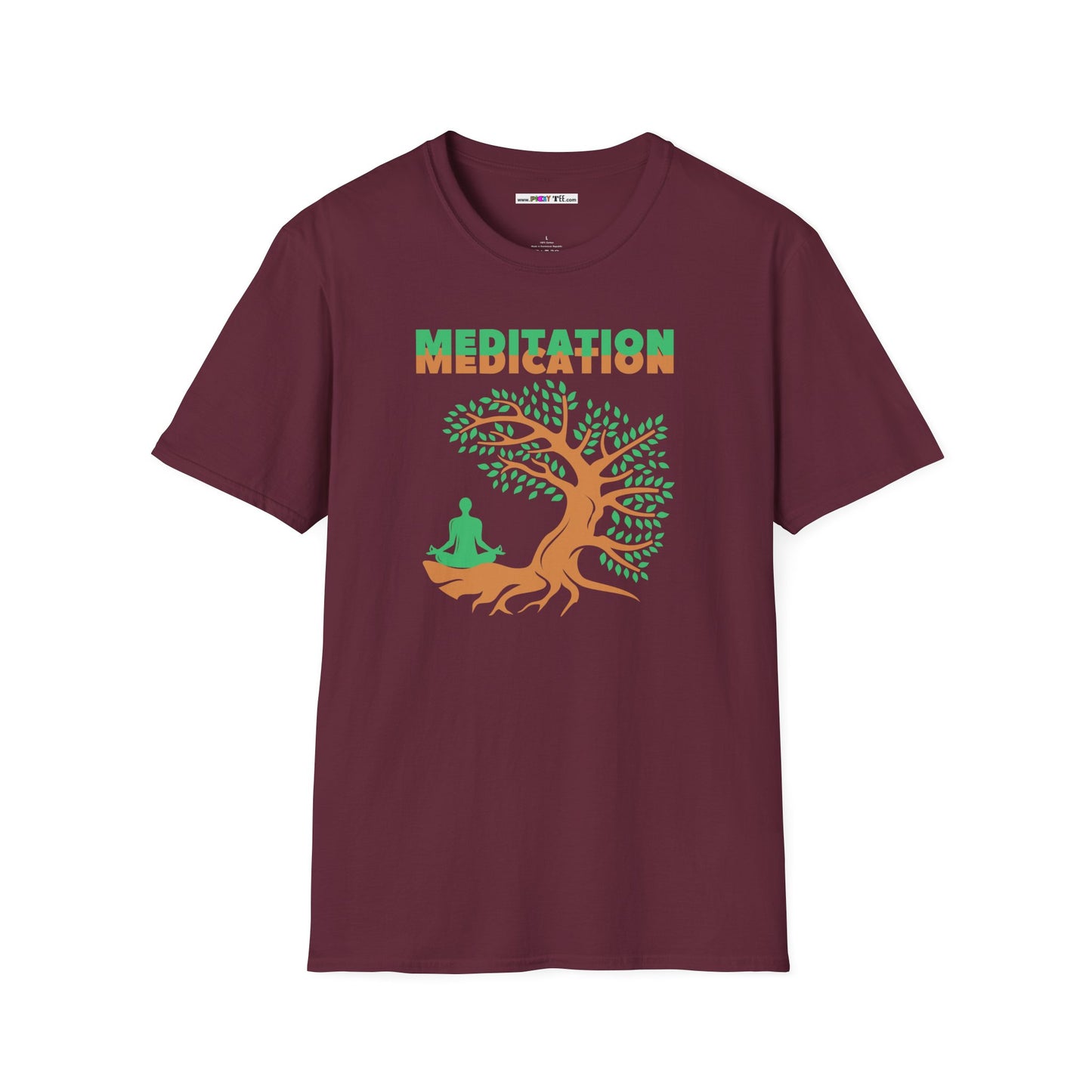 MEDITATION MEDICATION Unisex Softstyle 100% Cotton T-Shirt