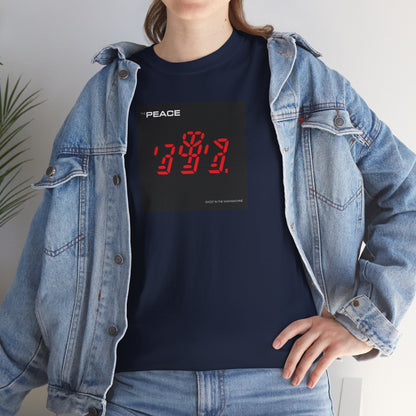 the PEACE ghost in the war-machine Unisex Heavy Cotton Tee