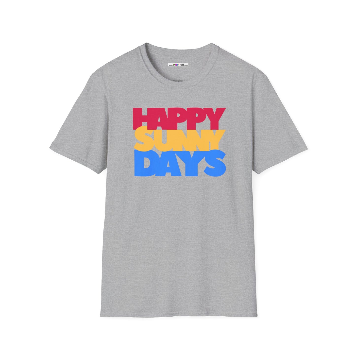 HAPPY SUNNY DAYS Unisex Softstyle 100% Cotton T-Shirt