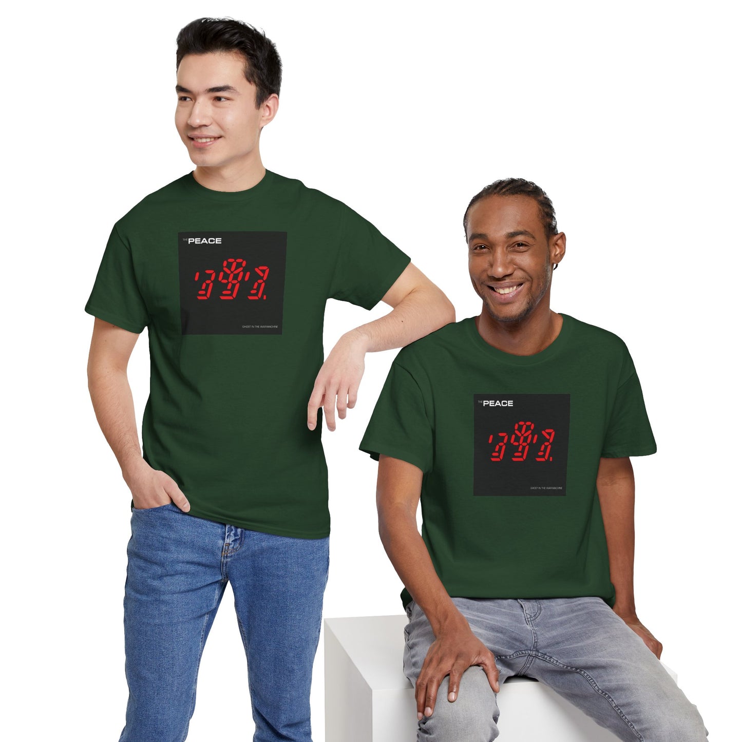 the PEACE ghost in the war-machine Unisex Heavy Cotton Tee