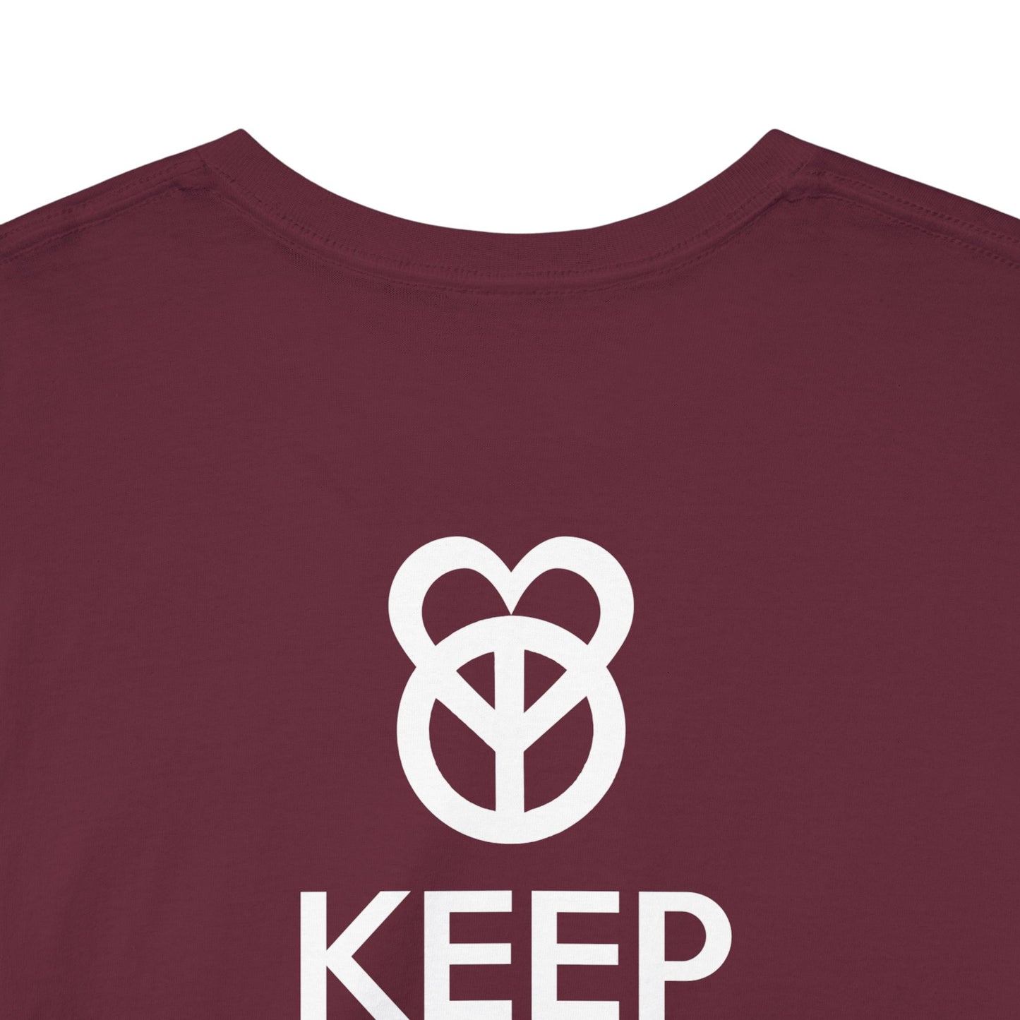 KEEP PEACE AND LOVE ON Unisex Heavy Cotton Tee