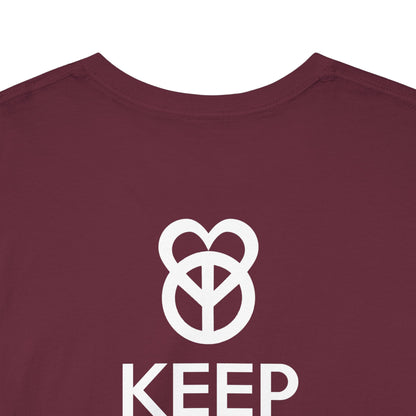KEEP PEACE AND LOVE ON Unisex Heavy Cotton Tee