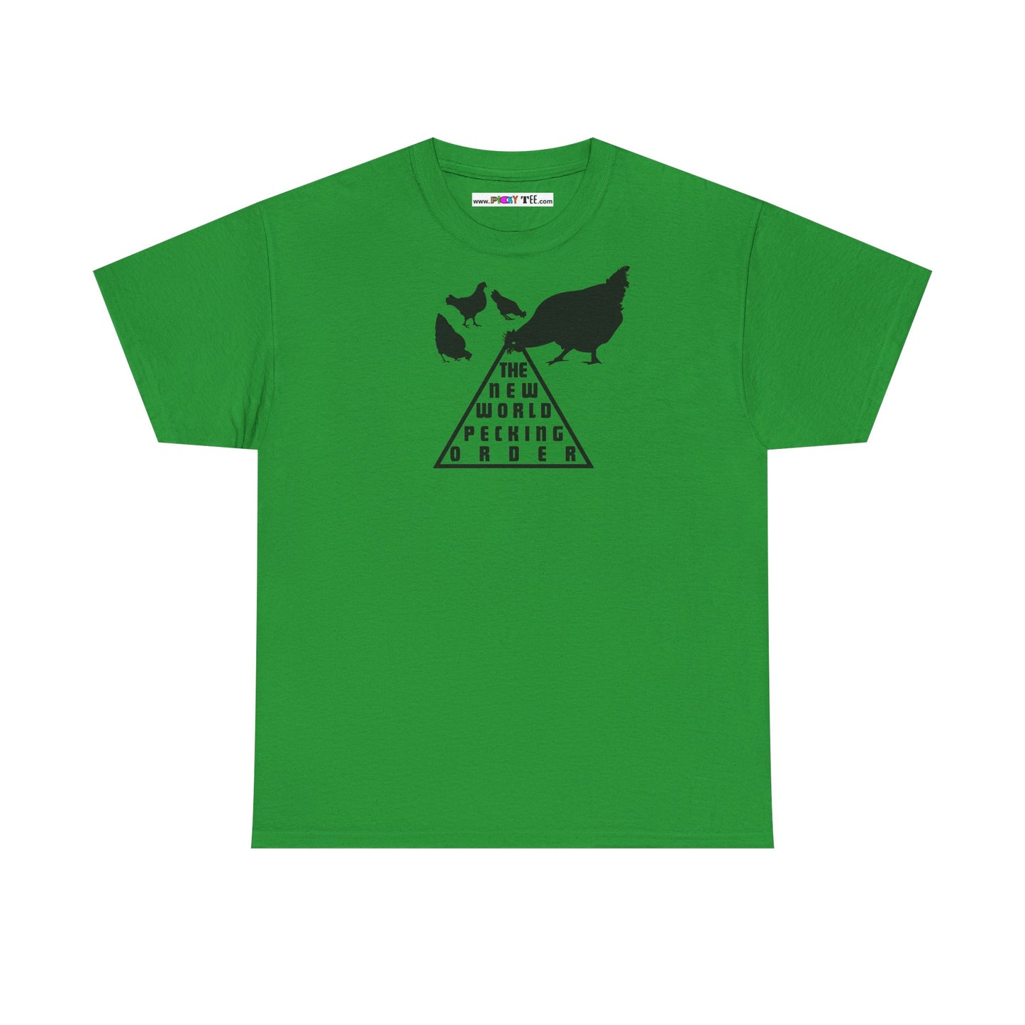 THE NEW WORLD PECKING ORDER Unisex Heavy Cotton Tee