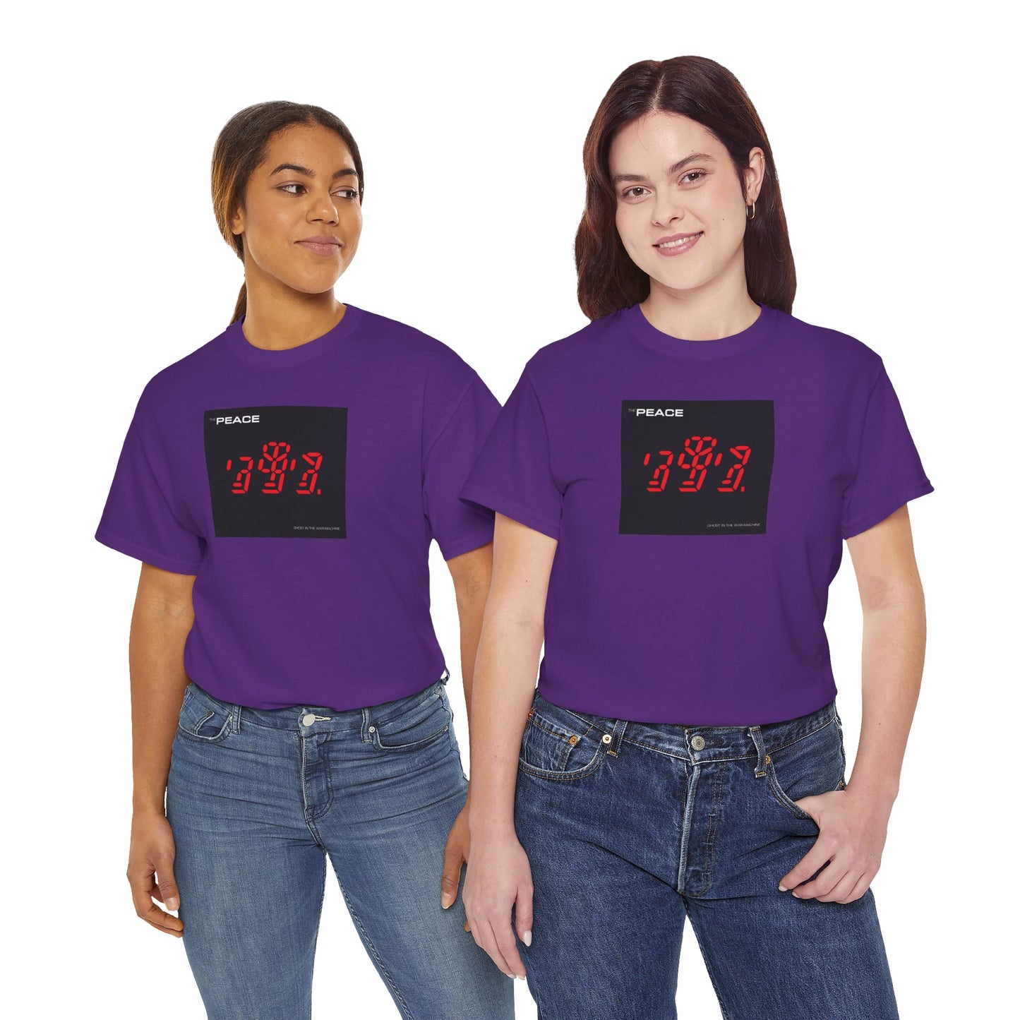 the PEACE ghost in the war-machine Unisex Heavy Cotton Tee