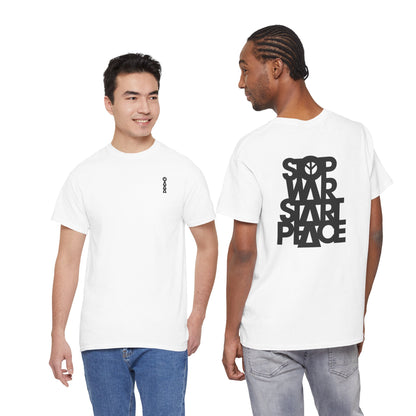 STOP WAR START PEACE Unisex Heavy Cotton Tee