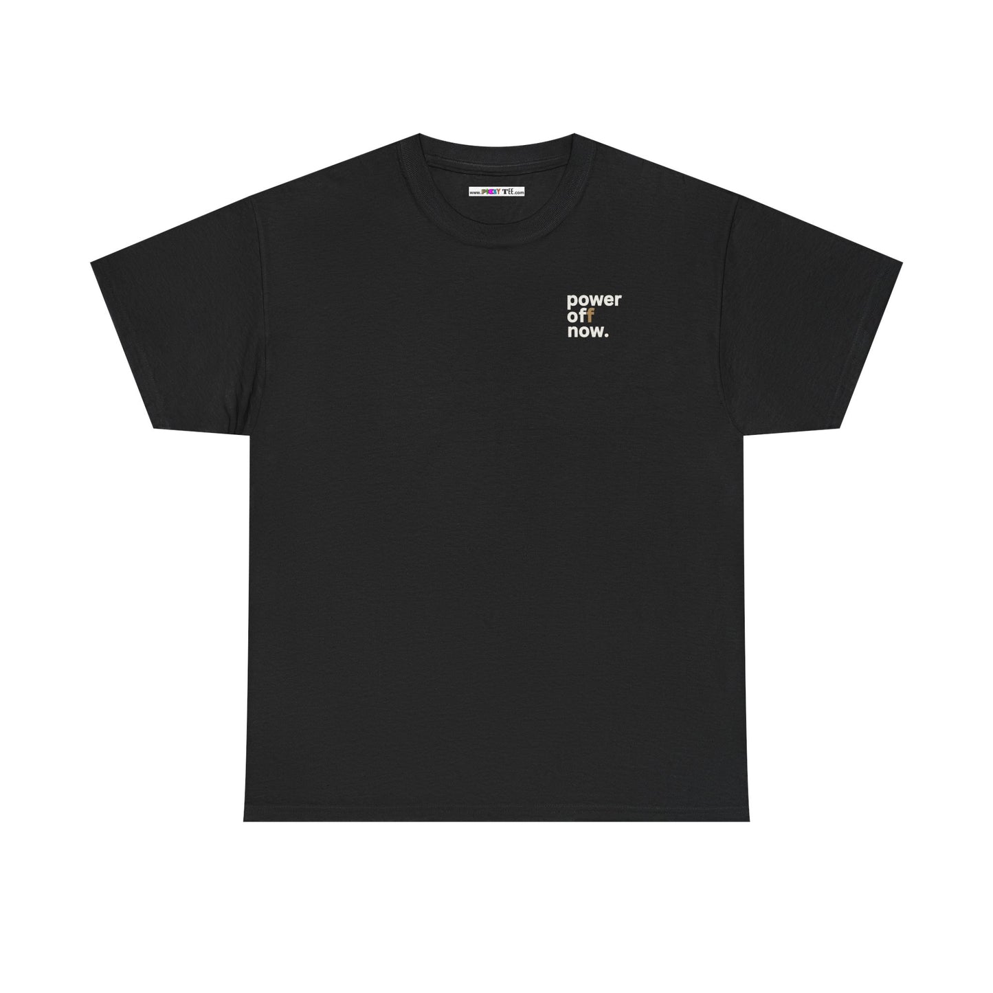 power off now Unisex Heavy Cotton Tee