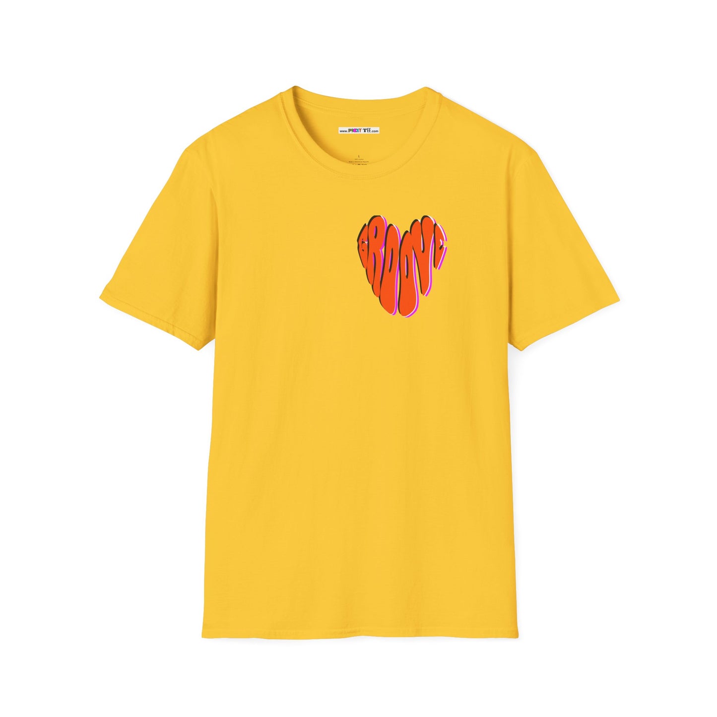 GROOVE is in THE HEART Unisex Softstyle 100% Cotton T-Shirt