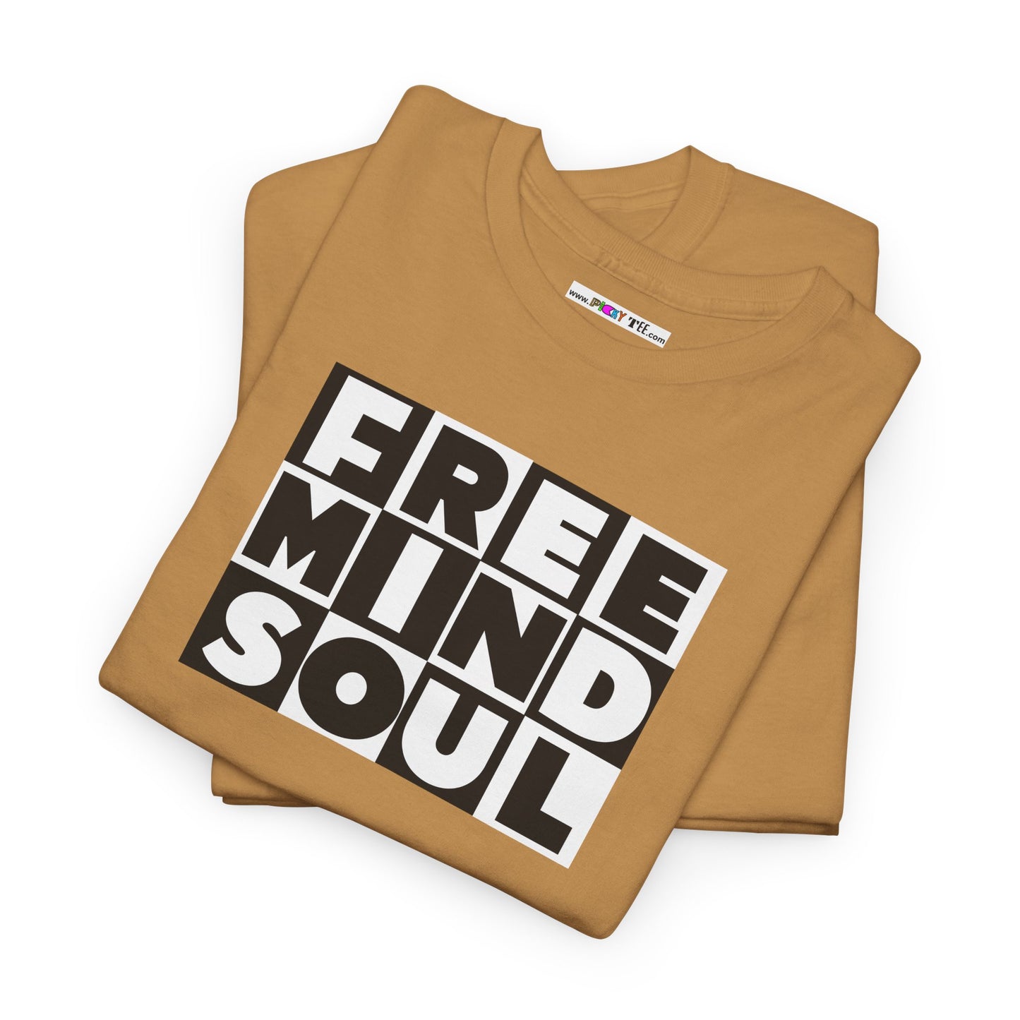 FREE MIND SOUL Unisex Heavy Cotton Tee
