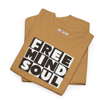 FREE MIND SOUL Unisex Heavy Cotton Tee