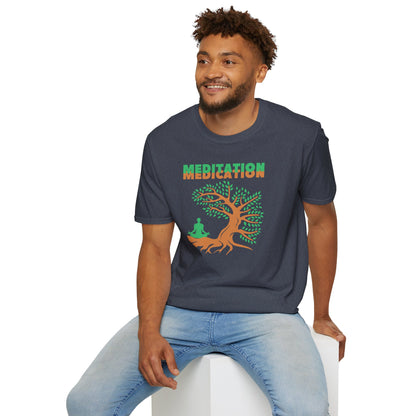 MEDITATION MEDICATION Unisex Softstyle 100% Cotton T-Shirt