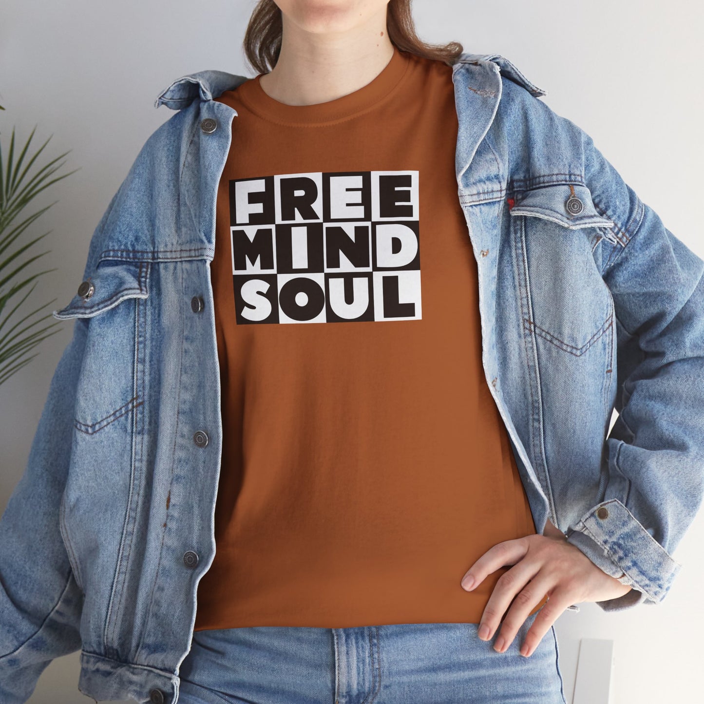 FREE MIND SOUL Unisex Heavy Cotton Tee