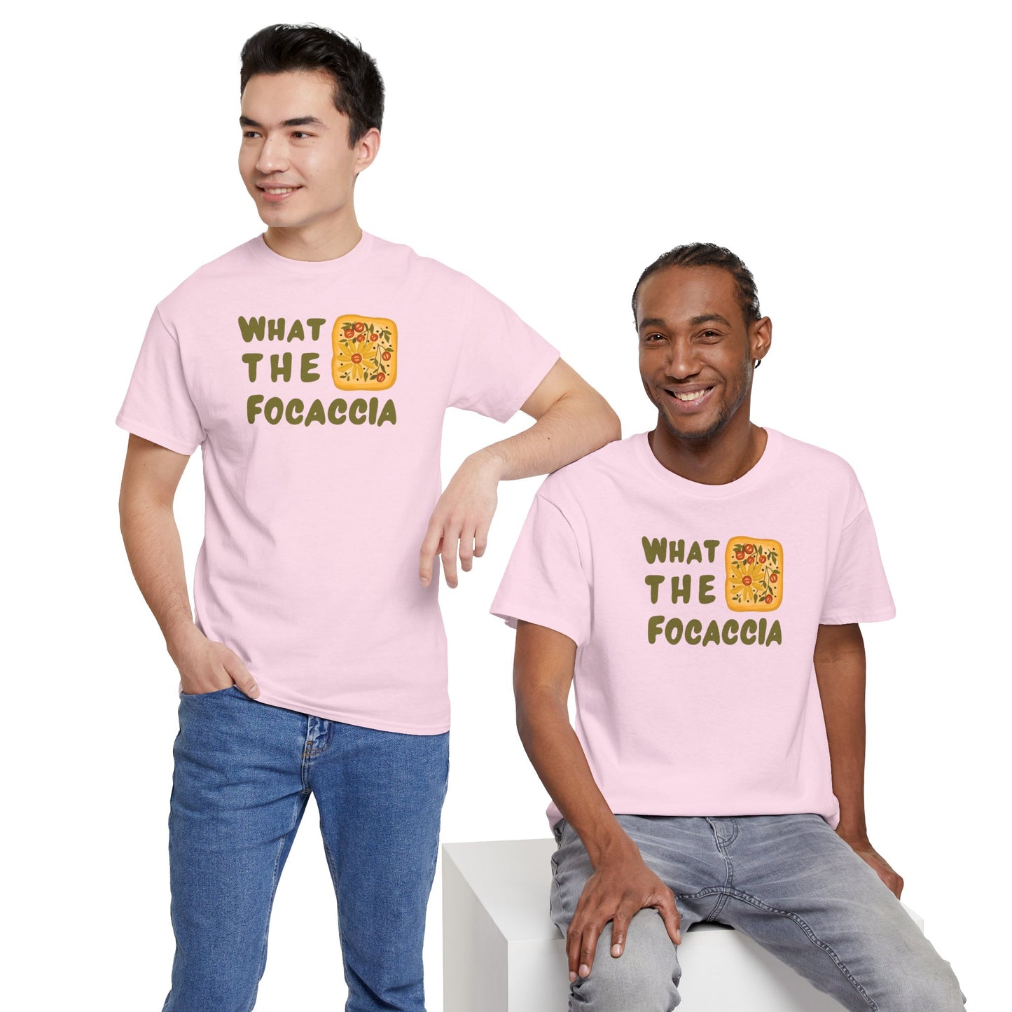 WHAT THE FOCACCIA Unisex Heavy Cotton Tee