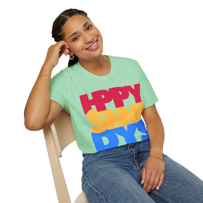 HPPY SNNY DYS Unisex Softstyle 100% Cotton T-Shirt