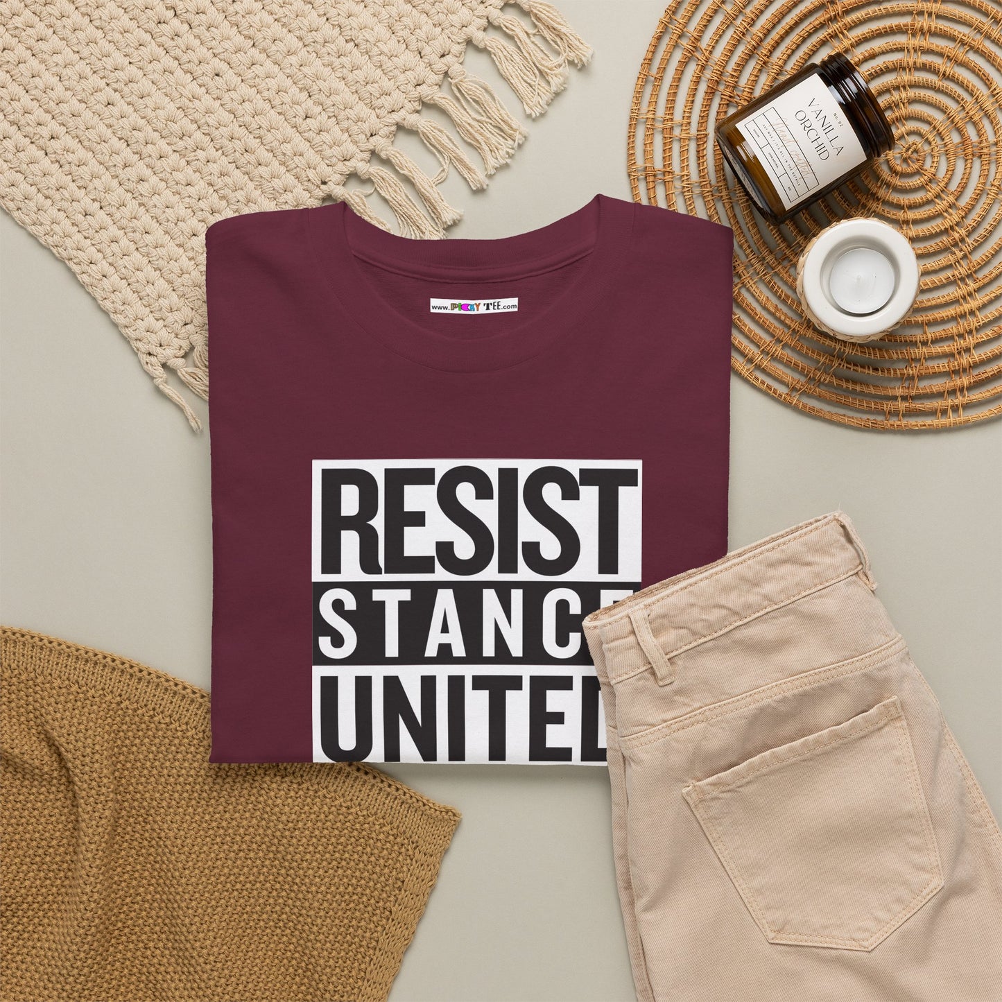RESIST STANCE UNITED Unisex Heavy Cotton Tee