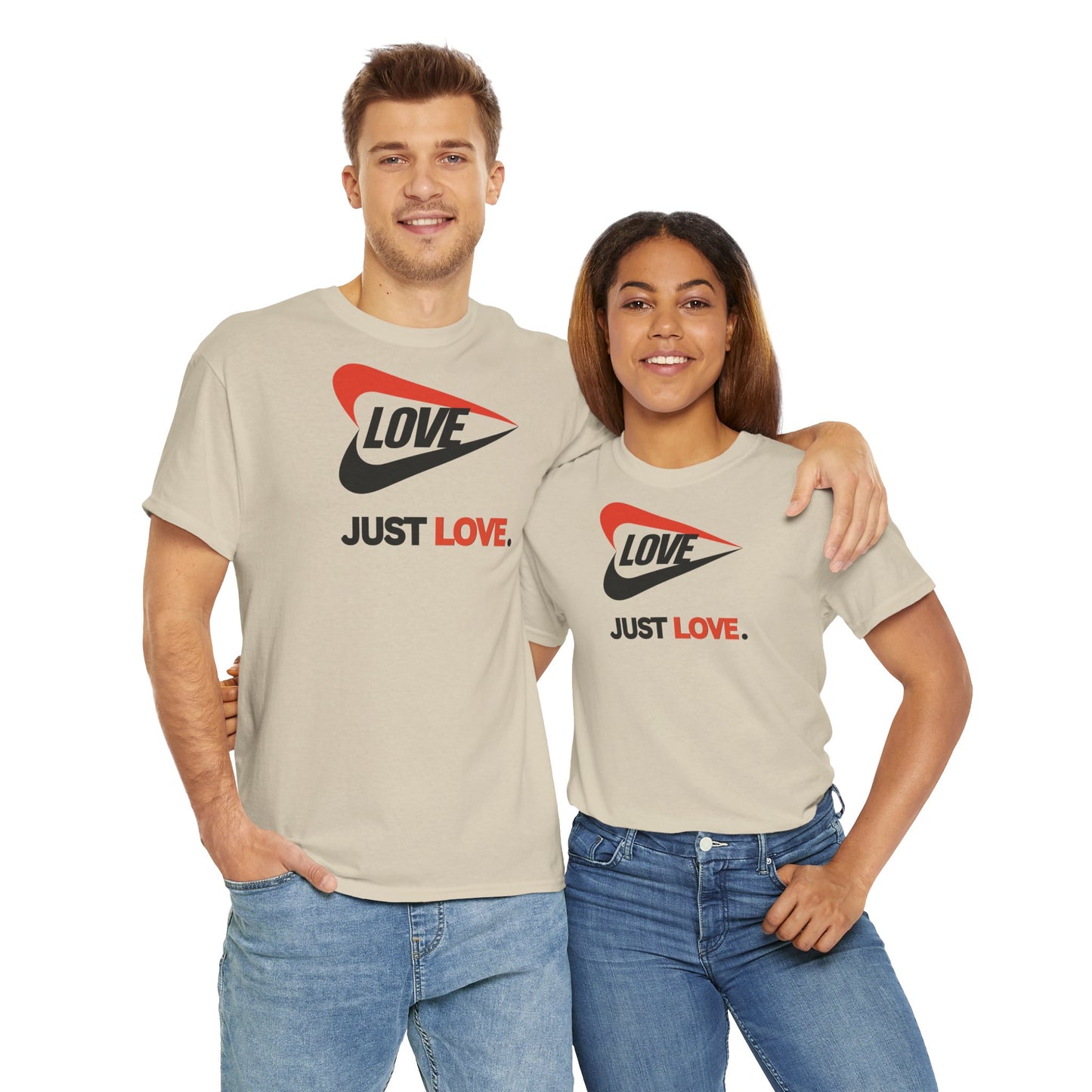 LOVE JUST LOVE. Unisex Heavy Cotton Tee