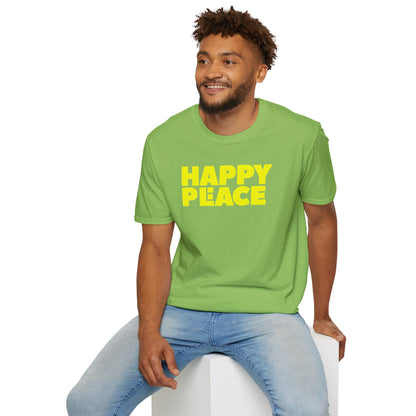 HAPPY PLACE/PEACE Unisex Softstyle 100% Cotton T-Shirt