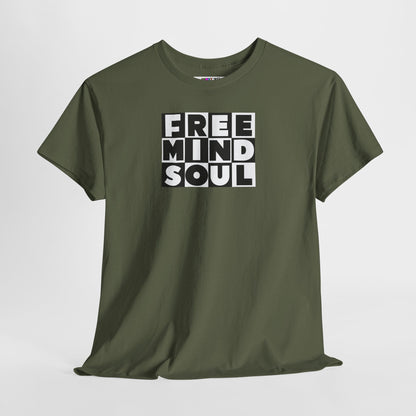 FREE MIND SOUL Unisex Heavy Cotton Tee