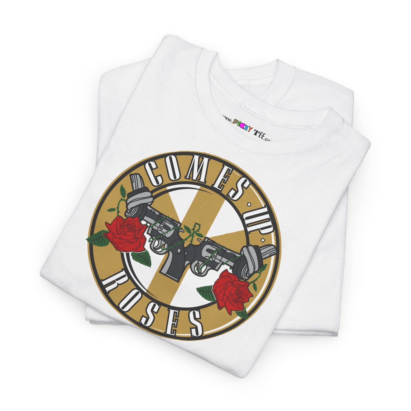 COMES UP ROSES Unisex Heavy Cotton Tee