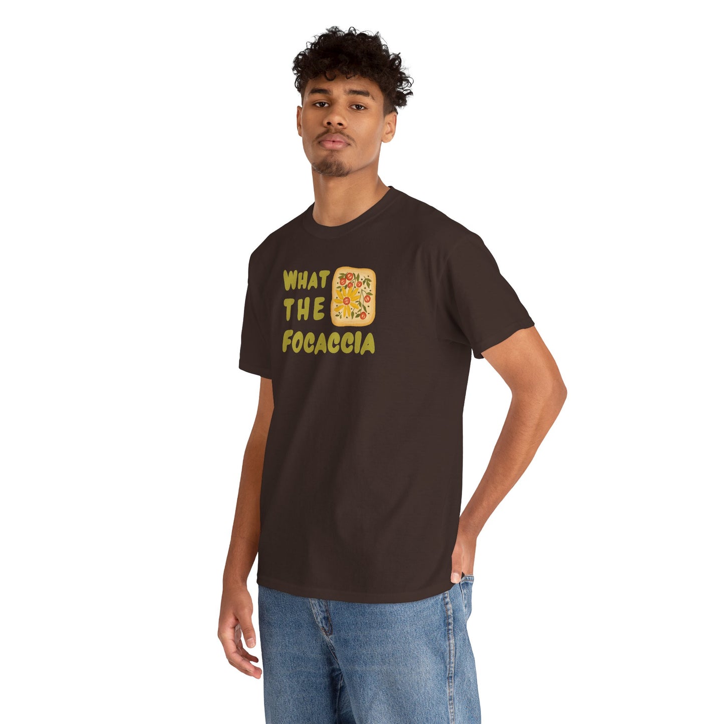 WHAT THE FOCACCIA Unisex Heavy Cotton Tee