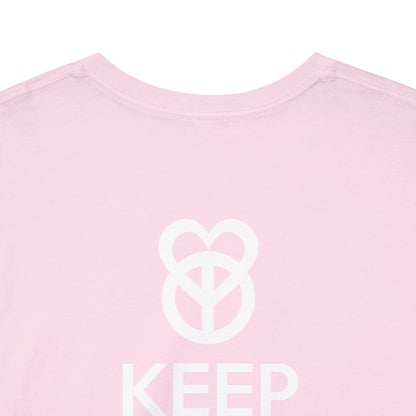 KEEP PEACE AND LOVE ON Unisex Heavy Cotton Tee