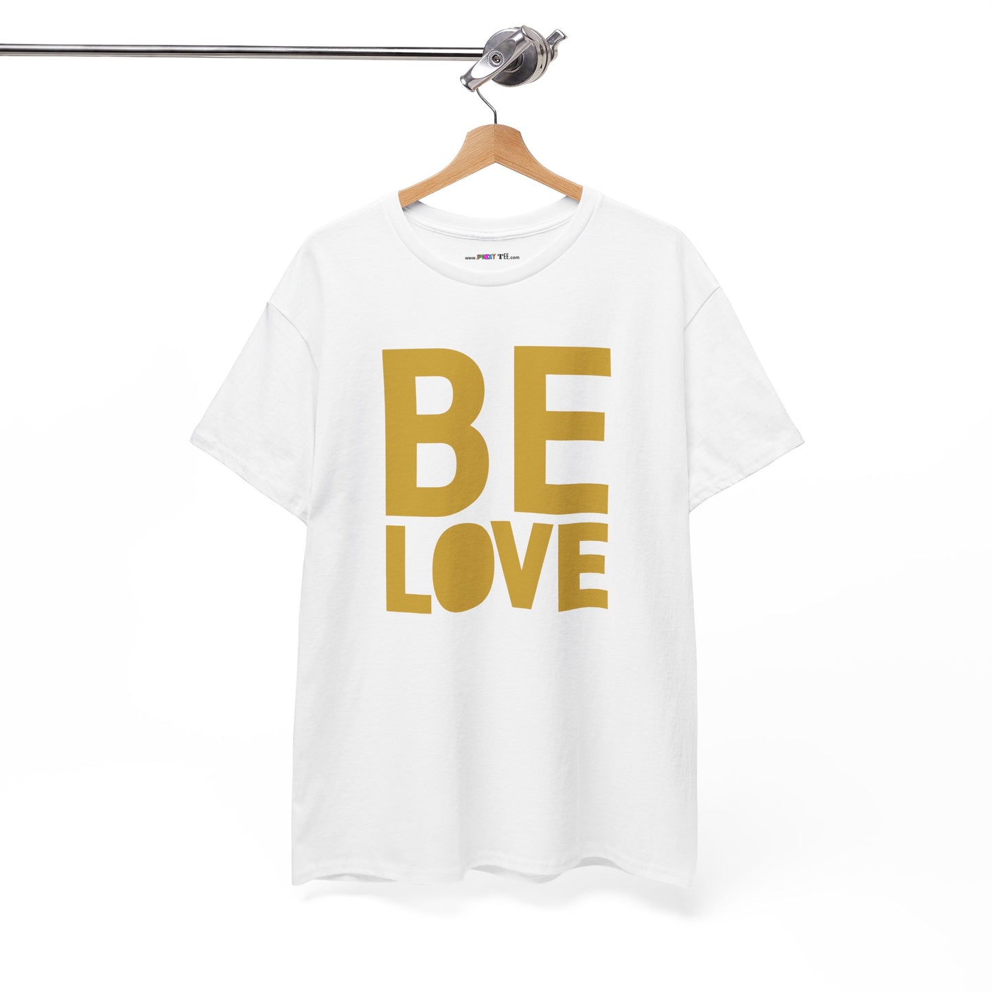 BE LOVE gold Unisex Heavy Cotton Tee